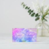 kleurrijk waterverf wolk visitekaartje (Staand voorkant)