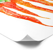 Kleurrijk Waterverf wortelt Poster - 8x10 inch (Hoek)