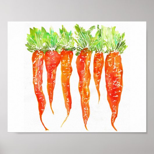 Kleurrijk Waterverf wortelt Poster - 8x10 inch (Voorkant)