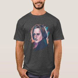 Kleurrijk Waterverfportret van Liszt T-shirt