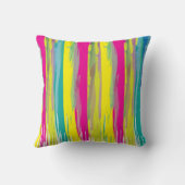 Kleurrijk Watervorpenselschilderpatroon Kussen (Achterkant)