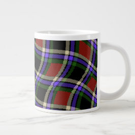 Kleurrijk Wavy Tartan Patroon Groen Rood Paars Wit Grote Koffiekop