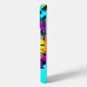 KLEURRIJK WEB GEÏNSPIREERD STROPDAS-KLEURSTOF ONTW Case-Mate iPhone CASE (Achterkant / Links)