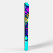 KLEURRIJK WEB GEÏNSPIREERD STROPDAS-KLEURSTOF ONTW Case-Mate iPhone CASE (Achterkant / Rechts)