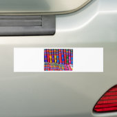 Kleurrijk Weefsel Bumpersticker (Op auto)
