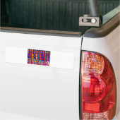 Kleurrijk Weefsel Bumpersticker (Op Truck)