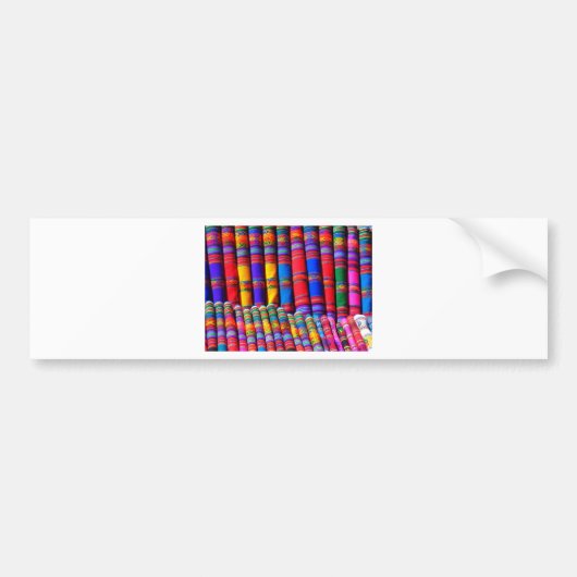 Kleurrijk Weefsel Bumpersticker (Voorkant)