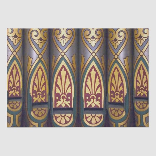 Kleurrijk weefsel van Britse orgaanbuizen Tissuepapier (Voorkant)