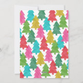 Kleurrijk Weefseldocument Verticale Kerstmisfoto Feestdagenkaart (Achterkant)