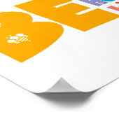 Kleurrijk wees gek eerlijk vriendelijk inspirerend poster (Hoek)