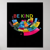Kleurrijk Wees vriendelijk Abstracte vriendelijkhe Poster (Voorkant)