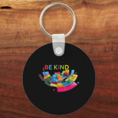 Kleurrijk Wees vriendelijk Abstracte vriendelijkhe Sleutelhanger (Voorkant)