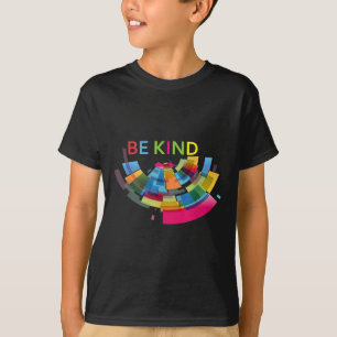 Kleurrijk Wees vriendelijk Abstracte vriendelijkhe T-shirt