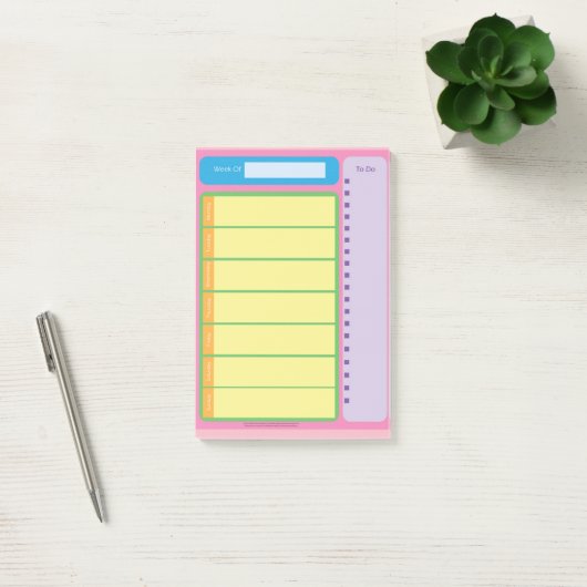 Kleurrijk wekelijks om netelige opmerkingen te mak post-it® notes (Kantoor)