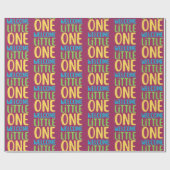 Kleurrijk "Welcome Little One" Baby shower Cadeaupapier (Vlak)