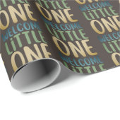 Kleurrijk "Welcome Little One" Baby shower Cadeaupapier (Rol Hoek)