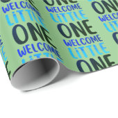 Kleurrijk "Welcome Little One" Baby shower Cadeaupapier (Rol Hoek)