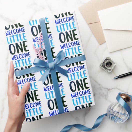 Kleurrijk "Welcome Little One" Baby shower Cadeaupapier (Geschenken)