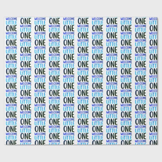 Kleurrijk "Welcome Little One" Baby shower Cadeaupapier (Vlak)