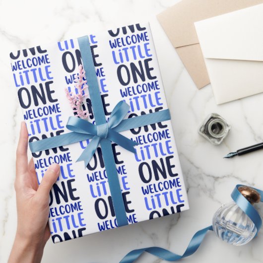 Kleurrijk "Welcome Little One" Baby shower Cadeaupapier (Geschenken)