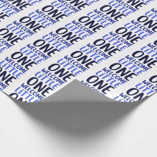 Kleurrijk "Welcome Little One" Baby shower Cadeaupapier (Hoek)