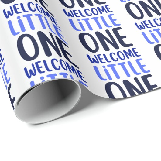Kleurrijk "Welcome Little One" Baby shower Cadeaupapier (Rol Hoek)