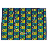 Kleurrijk "Welcome Little One" Baby shower Groot Cadeauzakje (Achterkant)