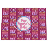 Kleurrijk "Welcome Little One" Baby shower Groot Cadeauzakje (Voorkant)