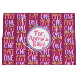 Kleurrijk "Welcome Little One" Baby shower Groot Cadeauzakje