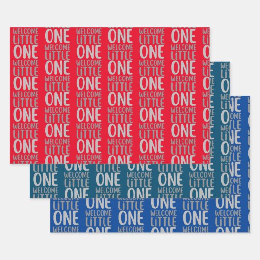 Kleurrijk "Welcome Little One" Baby shower Inpakpapier Vel (Set)
