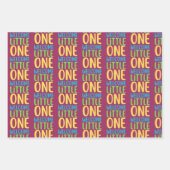 Kleurrijk "Welcome Little One" Baby shower Inpakpapier Vel (Voorkant 2)