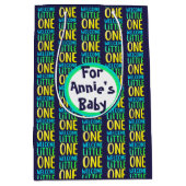 Kleurrijk "Welcome Little One" Baby shower Medium Cadeauzakje (Voorkant)