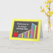 Kleurrijk welkom terug in de klas kaart (Gele Bloem)