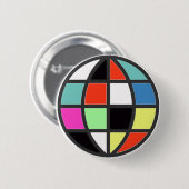 kleurrijk wereldbol ronde button 5,7 cm (Voorkant /achterkant)