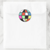 kleurrijk wereldbol ronde sticker (Tas)