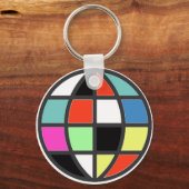 kleurrijk wereldbol sleutelhanger (Voorkant)