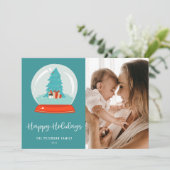 Kleurrijk Wereldbol voor de middeleeuwse moderne b Feestdagenkaart (Staand voorkant)