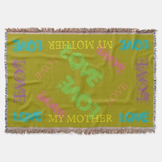Kleurrijk werpt Mijn Moeder Deken (Voorkant)