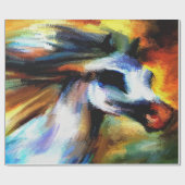 Kleurrijk Western prestatiepaard Cadeaupapier (Vlak)