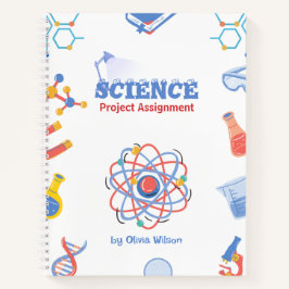 Kleurrijk wetenschappelijk project - schoolagenda notitieboek