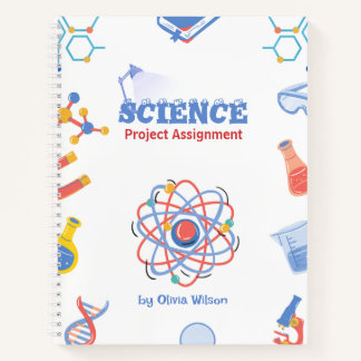 Kleurrijk wetenschappelijk project - schoolagenda notitieboek