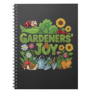Kleurrijk & Whimsical "Tuiniersvreugd" Cartoon Notitieboek