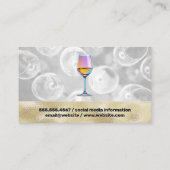 kleurrijk wijnglas | Bovenste Uitzichten bril Visitekaartje (Achterkant)