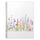 kleurrijk wild bloemveld notitieboek (Voorkant)