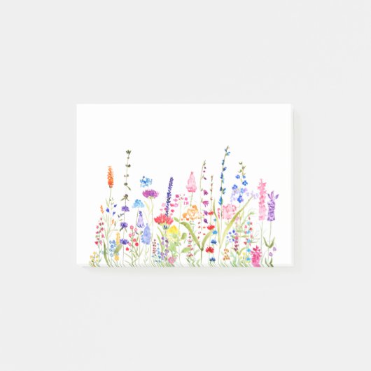 kleurrijk wild bloemveld post-it® notes (Voorkant)