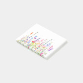 kleurrijk wild bloemveld post-it® notes (Schuin)