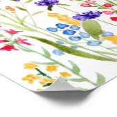 kleurrijk wild bloemveld poster (Hoek)