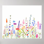 kleurrijk wild bloemveld poster (Voorkant)
