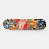 Kleurrijk Wild Roos Bloemen Patroon Skateboard (Horizontaal)