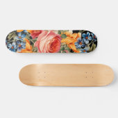 Kleurrijk Wild Roos Bloemen Patroon Skateboard (Horizontaal)